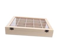 Cabilock Boîte de Bois Naturel pour Collections de Coffret avec Compartiments Protection et Organisation pour et Cristaux Accessoire Éducatif Portable et Élégant