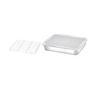 Cabilock Boîte de Conservation Alimentaire Acier Inoxydable avec Rack de Cuisson Boîte à Raviolis Hermétique Empilable Rangement Cuisine Pratique pour Maison
