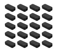 Cabilock Boîte de jonction 20 pièces : mini boîtier électrique en plastique noir avec module d'alimentation USB et sorties de câbles pour la maison, le bureau et les voyages, pour une