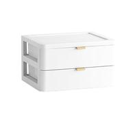 Cabilock Boîte de Rangement à Tiroirs en Plastique Pp Blanc, Boîte de Rangement Multicouche Compacte pour Bureau et Cosmétiques, Organiseur Léger pour Maison et Espace de Travail