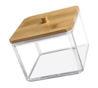 Cabilock Boîte De Rangement Acrylique pour Coton-Tige Et Cure-Dents Étui Transparent Portable pour Salle De Bain