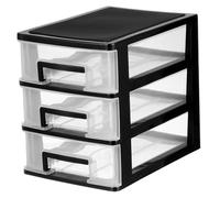 Cabilock Boîte De Rangement Cosmétiques Transparente 3 Niveaux Plastique Pp Noire Et Transparente Organiseur Maquillage Bureau Tiroir Pour Articles De Beauté