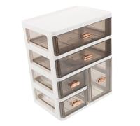 Cabilock Boîte de Rangement de Bureau Transparente à Couches Organisateur de Maquillage et Papeterie Tiroirs Empilables pour Cosmétiques Articles Divers et Bureau Rangement Polyvalent pour