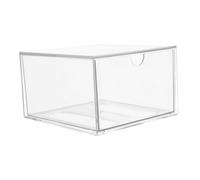 Cabilock Boîte De Rangement Empilable en Acrylique pour Maquillage Et Mouchoirs Tiroir Transparent Organisateur Moderne pour Salle De Bain Et Bureau Design Compact