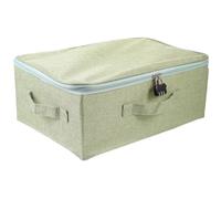 Cabilock Boîte de Rangement Pliante Tissu avec Serrure à Code Organisateur Multifonction pour Vêtements Grand Bac de Stockage avec Poignées et Gain de Place pour Armoire et Étagère Vert