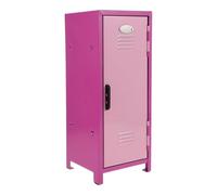 Cabilock Boîte de Rangement pour Cosmétiques en Fer Rose Fuchsia, Mini Organiseur de Maquillage de Bureau avec Couvercle, Unité Compacte pour Produits de Beauté, pour Coiffeuse et Usage