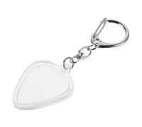 Cabilock Boîte de Rangement pour Médiators Guitare Transparente Forme de Cœur Porte-clés Pratique Compatible Médiators Standards Protection pour Guitaristes