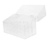Cabilock Boîte de Rangement pour Rouges à Lèvres et Gloss avec Couvercle, 18 Compartiments, Transparente, Anti-poussière, pour Femmes, Maquillage, Présentoir de Table pour Chambre