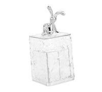 Cabilock Boîte De Rangement Transparent pour Coton-tiges Et Ronds Organiseur Élégant Design De Lapin pour Salle De Bain Et Chambre Pratique pour Espace Rangé