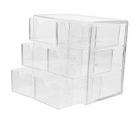 Cabilock Boîte de Rangement Transparente en PS Design Simple et Élégant Tiroirs Empilables pour Cosmétiques et Petits Objets sur Bureau