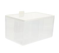 Cabilock Boîte Distributrice De Cotons-tiges De Capacité Organisateur De Cotons-tiges Recouvert Sections Séparées pour