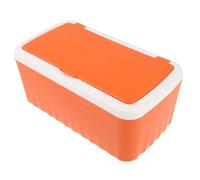 Cabilock Boîte Distributrice Lingettes avec Couvercle Rangement Multifonction Anti-poussière pour Salon et Salle de Bain Boîtier Plastique pour Mouchoirs Humides et Secs Taille L Orange