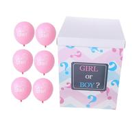 Cabilock Boîte Gender Reveal Transparente Avec Ballons à Hélium Pour Révélation Du Kit De Décoration Pour Fête De Garçon Ou Fille