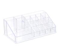 Cabilock Boîte Organisateur Maquillage Acrylique Compartiments Transparent Rangement Cosmétique et Bijoux de Bureau Boîte de Rangement Compacte pour Rouges à Lèvres et Pinceaux