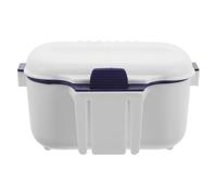 Cabilock Boîte Porte-appâts et Portable de Pêche à Double Compartiment en Plastique Blanc, Isolante Rouges et Appâts Vivants Lors de Sorties en Rivière