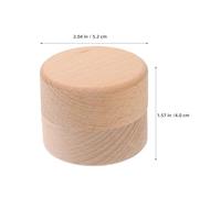 Cabilock Boîte ronde en bois 4 pièces : porte-souvenirs en bois, mini boîte cadeau, rangement décoratif pour bijoux, bagues, pièces de monnaie, souvenirs de fée des dents, cadeaux de mariage et de