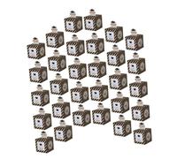 Cabilock Boîtes à Bonbons Forme Chapeau de Remise de Diplôme 50 Pcs Carton Jaune Motif Carré, Boîtes D’emballage pour Fête de Fin D’études et Présents D’invités Pratiques