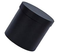 Cabilock Boîtes à fleurs pour compositions Boîtes d'emballage pour fleurs Boîte pour contenir des bouquets de fleurs ronde noire en papier pour emballage cadeau et arrangement floral pour