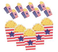 Cabilock Boîtes À Popcorn En Papier Décorations De Fête Sur Le Thème De La Fête De Lindépendance Des États-unis Supports À Popcorn