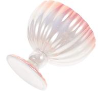 Cabilock Bol à Dessert Céramique avec Pied Coupe à Glace Multifonctionnelle Contenant de Pudding pour Salades de Fruits Dégradé Rose
