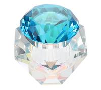 Cabilock Bol à Poudre Acrylique pour Ongles en Verre Cristal Octogonal avec Couvercle Anti-Débordement Pot à Liquide Nail Art Transparent Bleu Lac Manucure DIY