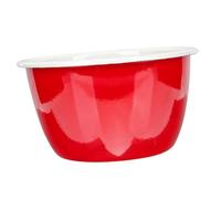 Cabilock Bol Émail Épais Rouge Bol Profond pour Soupe et Nouilles Résistant et Empilable pour Cuisine Quotidienne