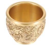 Cabilock Bol Laiton Vintage Décoratif avec Motif Dragon Bassin à Trésor Feng Shui pour Bureau et Maison Rangement Élégant pour Porte-monnaie et Objets Précieux Symbole de Chance pour