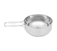 Cabilock Bol Pliable en Acier Inoxydable Argenté 500ml pour Camping, Résistant à Haute Température et Supportant un Poids Élevé, pour Activités en Plein Air