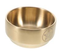 Cabilock Bol Sacré en Laiton Multi-usages pour Eau Bénite Brûleur Aromatique et Support Bougie Décoration Spirituelle Vintage pour Maison et Méditation