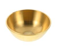 Cabilock Bol Tibétain Laiton pour Offrandes Bouddhistes Bol Rond Traditionnel pour Eau et Rituels pour Temple et Méditation Décor Spirituel Doré pour Maison