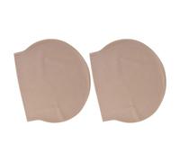 Cabilock Bonnet Chauve en Latex Couleur Chair, 2 Pièces, Couvre-chef Cosplay pour Fêtes D’halloween et Jeux de Rôle, Bonnet Postiche Extensible pour Maquillage Théâtral et