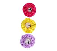 Cabilock Bonnet de Nuit Élastique en Satin Double Couche pour Garçon et Filles Respirant et Ajustable Lot de 3 Pièces de Couleurs Lumineuses pour Protéger les Cheveux Pendant le Sommeil