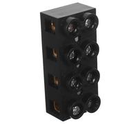 Cabilock Bornier Électrique à Double Rangée 4 Positions 500V 60A Noir Connecteur de Terre Ignifuge Barrette à Vis Bornier pour Câblage Industriel Multi-Circuits et Haute Intensité