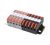 Cabilock Borniers sur Rail Din pour Connecteurs Électriques Rapides Kit de Connecteurs pour Fils Awg avec Vis Incluses pour Installation Sécurisée