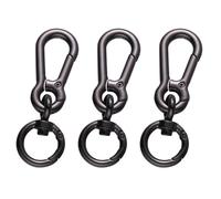 Cabilock Boucle pour Sangle de Traction en Alliage de Zinc, Lot de 3 Pièces, Couleur Noire, Accessoires Métal pour Paquet et Laisses, pour Usage Quotidien et Randonnée Canine