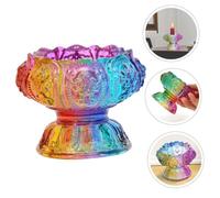 Cabilock Bougeoir Bouddhiste Pierre Azurée Support Bougie Fleur Lotus Ornement de Bureau Zen Chandelle Décorative pour Rituel et Méditation