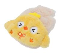 Cabilock Bouillotte Eau Chaude Peluche Jaune Dessin Animé Portable Chauffe-mains Pratique et Isolante Injection D'eau Chaude pour Réchauffement Confortable