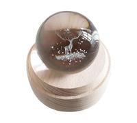 Cabilock Boule Musicale Cristal Élan Décoration Intérieure Lampe LED avec Projecteur Veilleuse
