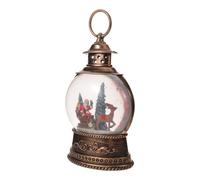 Cabilock Boule Neige Musicale de Noël Lumineuse, Décor Vintage de Table | LED Alimenté par Piles, Plastique, Style Lanterne Bronze, pour Mantel et Fêtes D’hiver