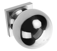 Cabilock Boules Décoratives en Acier Inoxydable 60 MM Base Carrée, Embouts pour Main Courante d'Escalier et Piquets de Clôture, Éléments Fonctionnels pour Balustrades Extérieures