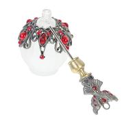 Cabilock Bouteille de Parfum Ancien Bouteille d'huile Essentielle première réutilisable parfums Support de Stockage de Parfum Bouteilles de Parfum Vintage Bouteille de Voyage Un Verre Rouge
