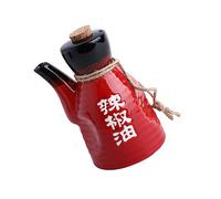 Cabilock Bouteille De Sauce En Céramique Japonaise 200ml Couvercle Anti-goutte Et Support, Pot à Condiments Élégant Cuisine Maison