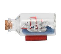 Cabilock Bouteille Décorative avec Modèle de Bateau de Croisière Miniature Ornement de Bureau Nautique Artisanal Unique Décoration Marine pour Intérieur