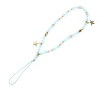 Cabilock Bracelet de Téléphone Pendentif Étoile à Cinq Branches Chaîne Perles Cristal Dégradé Accessoire Polyvalent pour Portable Femmes et Filles Lanière Poignet Pratique et Charme