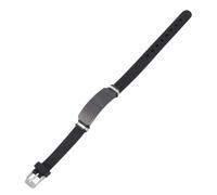 Cabilock Bracelet Usage Longue Durée Design Simple et Silicone Noir en Acier Inoxydable Incurvé pour Usage Quotidien pour Amis et Familles