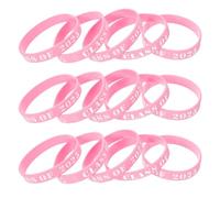 Cabilock Bracelets en Silicone Rose pour Remise de Diplôme Class Of 2025, Lot de 25 Pièces Réutilisables, Accessoires Décoratifs pour Fêtes Scolaires et Événements Étudiants