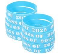 Cabilock Bracelets Silicone Bleu Class Of 2025, Lot de 25 Pièces pour Fête de Remise de Diplômes, Accessoires Décoratifs pour Événements Scolaires et Célébrations Scolaires