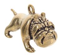 Cabilock Breloque Bouledogue en Laiton Marron Vintage pour Porte-clés | Ornement Décoratif Suspendu, Usage Paquet à Main ou Trousseau, Style Diy, Finition Unique