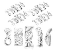 Cabilock Breloques 3D pour Ongles en Alliage Argenté Chaînes Tressées Décoratives 100 Pièces Accessoires Gothiques Nail Art Halloween pour Manucure Créative