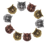 Cabilock Breloques Connecteurs de Bracelet Hibou Vintage, 10 Pièces Métal Aléatoire, Accessoires DIY Création Bijoux, Perles D'espacement pour Fabrication Bijoux, Présent Couleur Aléatoire